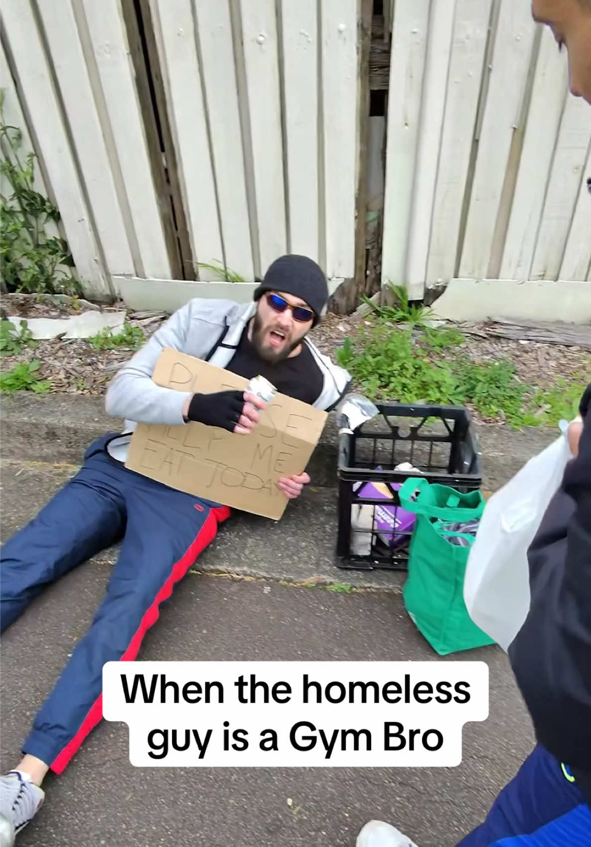 When the homeless guy is a Gym Bro 💪 @Shak.TV 