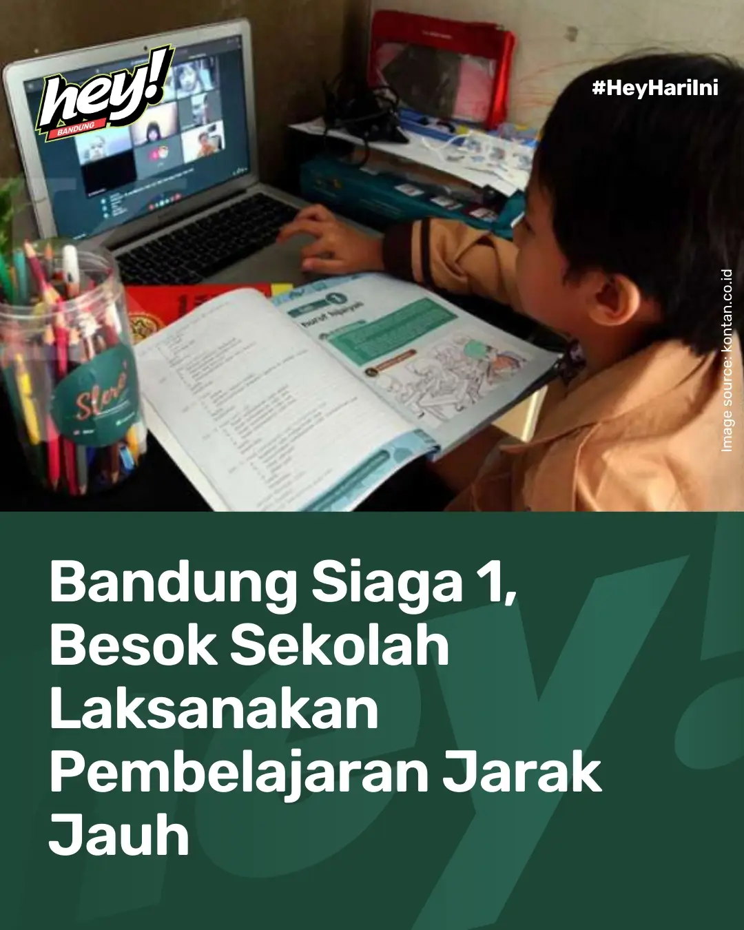 Dinas Pendidikan Kota Bandung menetapkan 29 sekolah di sekitar titik rawan demo untuk melaksanakan pembelajaran jarak jauh mulai 1 September 2025 dengan durasi penerapan akan dievaluasi sesuai perkembangan situasi keamanan. Kebijakan ini diambil karena Bandung berstatus siaga satu.  Stay safe dan tetap siaga ya, Wargi Bandung ❤️ #HeyMedia #UrangBandung #NgawangkongHeula