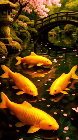 황금잉어의 황금수영 #gold #ai #asmr #viraltiktok #golden #fish 