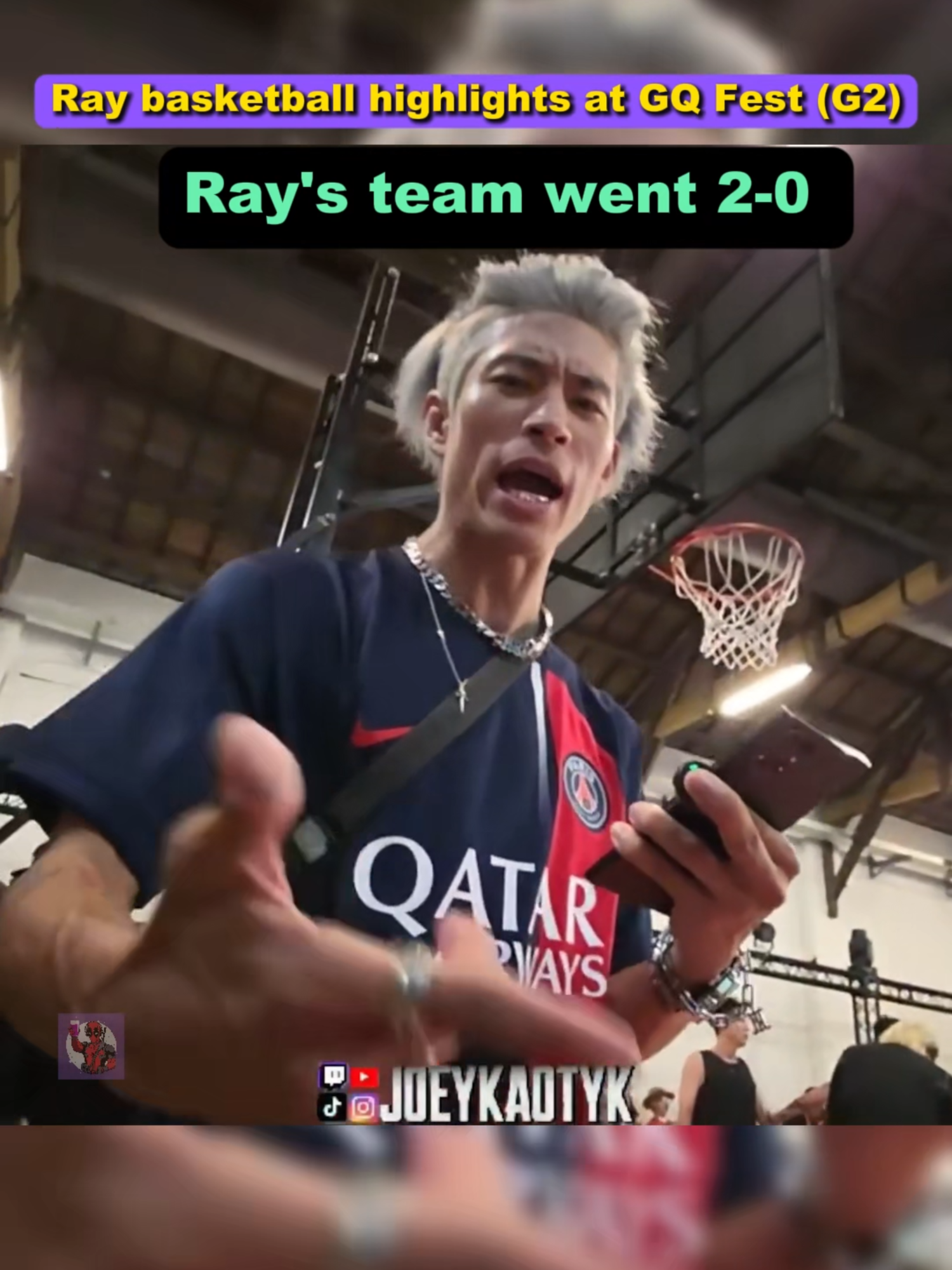 Ray basketball highlights at GQ Fest (G2). Ray's team went 2-0. Undefeated. @young11ray @gqtaiwan cr. @joeykaotyk #GQ #fyp #viral #rayasianboy #taiwan #basketball #highlight