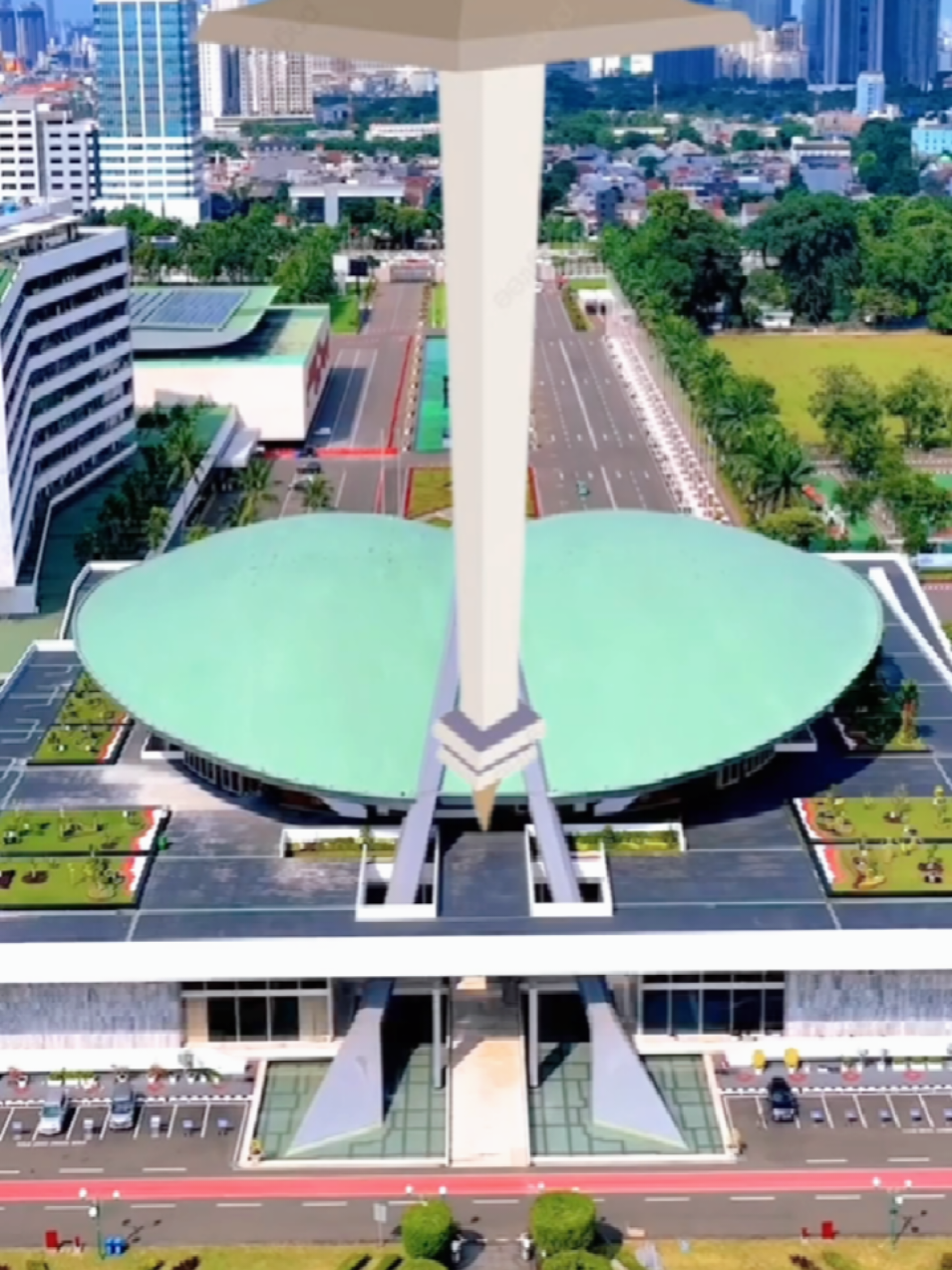 Inilah arti Bentuk Bangunan Gedung DPR Dan Monas, Melambangkan Legislatif dan Eksekutif .  #dprri #monas #faktaunik #sejarah #beritaviral  repost: fb.bigeru