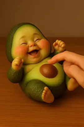 Cute baby avocado gets tickled and bursts out laughing 😂🥑 #babyavocado  #cutebaby #babycuteness  #babyfruit #foryou 