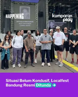 Event kreatif Localfest yang seharusnya berlangsung di Bandung, 31 Agustus 2025, resmi ditunda. Pengumuman itu disampaikan oleh Rico Lubis, Head of Community Localfest. Salah satu musisi penampil, Barasuara, menyatakan ini adalah keputusan yang sulit namun harus diambil demi keselamatan fans. Aset: Instagram @/localfestid #happening #update #entertainment #carousel #localfest    