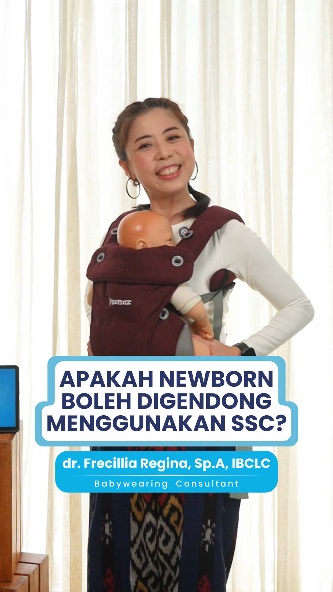 Apakah newborn boleh digendong menggunakan SSC? #gendongan #gendonganbayi #gendonganmshape #gendonganmomaz 
