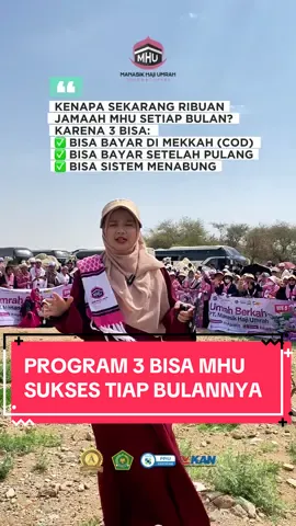KENAPA SEKARANG RIBUAN JAMAAH MHU SETIAP BULAN? KARENA 3 BISA: ✅ BISA BAYAR DI MEKKAH (COD) ✅ BISA BAYAR SETELAH PULANG ✅ BISA SISTEM MENABUNG MHU 5 JUTA JAMAAH 2030 🖐️🕋✨ #BerangkatTerus #LimaJutaJamaah #mhu #manasikhajiumrah #travelmhu                          