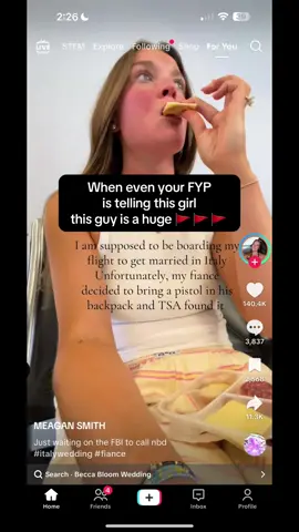 FYP predicting this girl’s future. Her fiancé “forgot” he had a firearm in his backpack? 👀😳 #fyp #fyppppppppppppppppppppppp #fypage #fypシ゚viral #fypシ @MEAGAN SMITH 