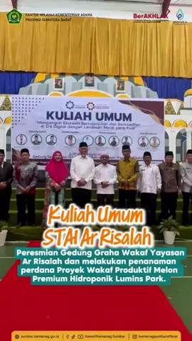 Plt Kakanwil diwakili Kabid Papkis Kanwil Kemenag Provinsi Sumatera Barat menegaskan pentingnya membangun ekonomi yang berkelanjutan dan berkeadilan di era digital dengan berlandaskan moral yang kuat. Hal ini disampaikan dalam kuliah umum bertema “Membangun Ekonomi Berkelanjutan dan Berkeadilan di Era Digital dengan Landasan Moral yang Kuat” yang digelar di GOR Firman Bahar STAI Ar Risalah Sumatera Barat, Jum’at (29/08/25).  selengkapnya simak yuk..  @Edison yusri  @Bidang Penmad Sumbar  @bidangpapkissumbar 