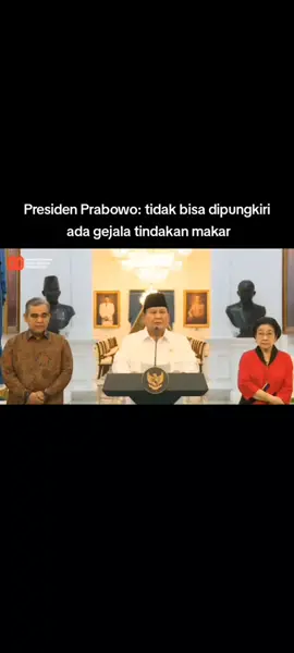 Presiden Prabowo meminta masyarakat sampaikan aspirasi dengan damai dan tetap menjaga persatuan. #prabowo 