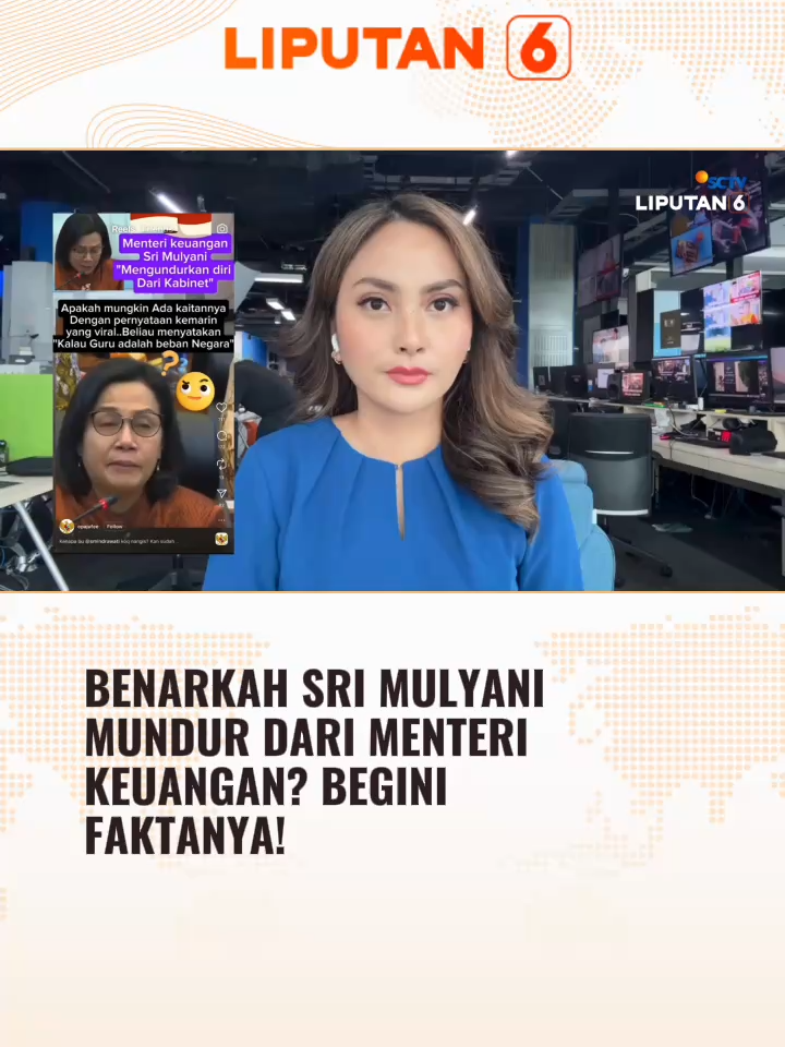 Beredar informasi bahwa Sri Mulyani mundur dari Menteri Keuangan, kita cek faktanya berikut ini. #liputan6 #liputan6sctv #newssctv #fypage #trending #fyppage #beritaterbaru #beritatiktok #trend #viral #berita #fypdong #fypシ゚ #fyp