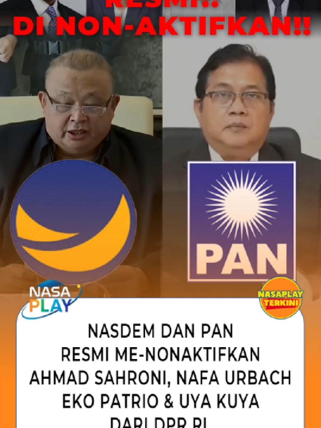 RESMI!! Partai Nasdem me-nonaktifkan 