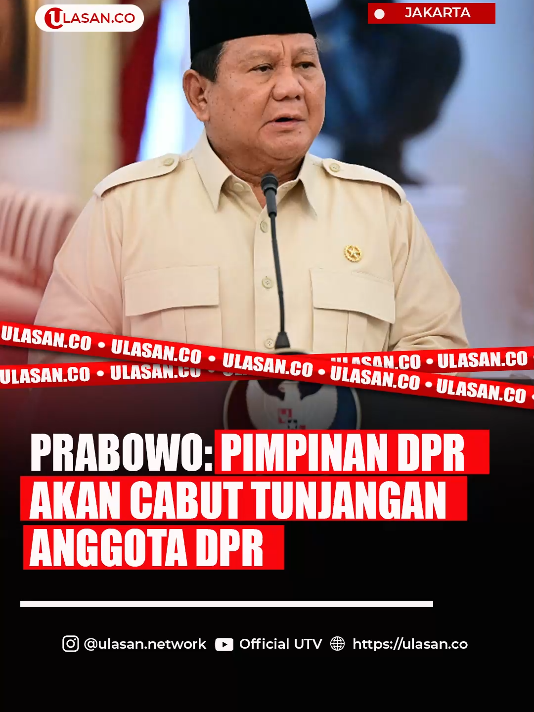 Presiden Prabowo Subianto telah mengumpulkan sejumlah ketua umum partai politik di Istana. Prabowo mengatakan telah menerima laporan dari para ketum partai terkait gejolak yang terjadi di masyarakat. 