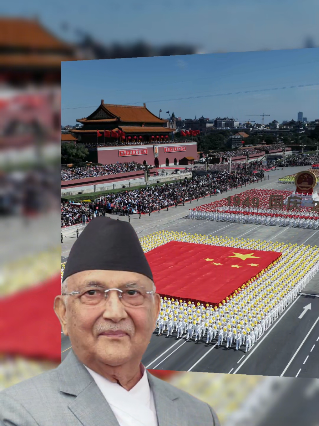विश्वको अगाडि नेपालको इज्जत राख्ने नेता 🙏 #kpoli #militaryparade #sco #nepalchina #wisdomyemale 