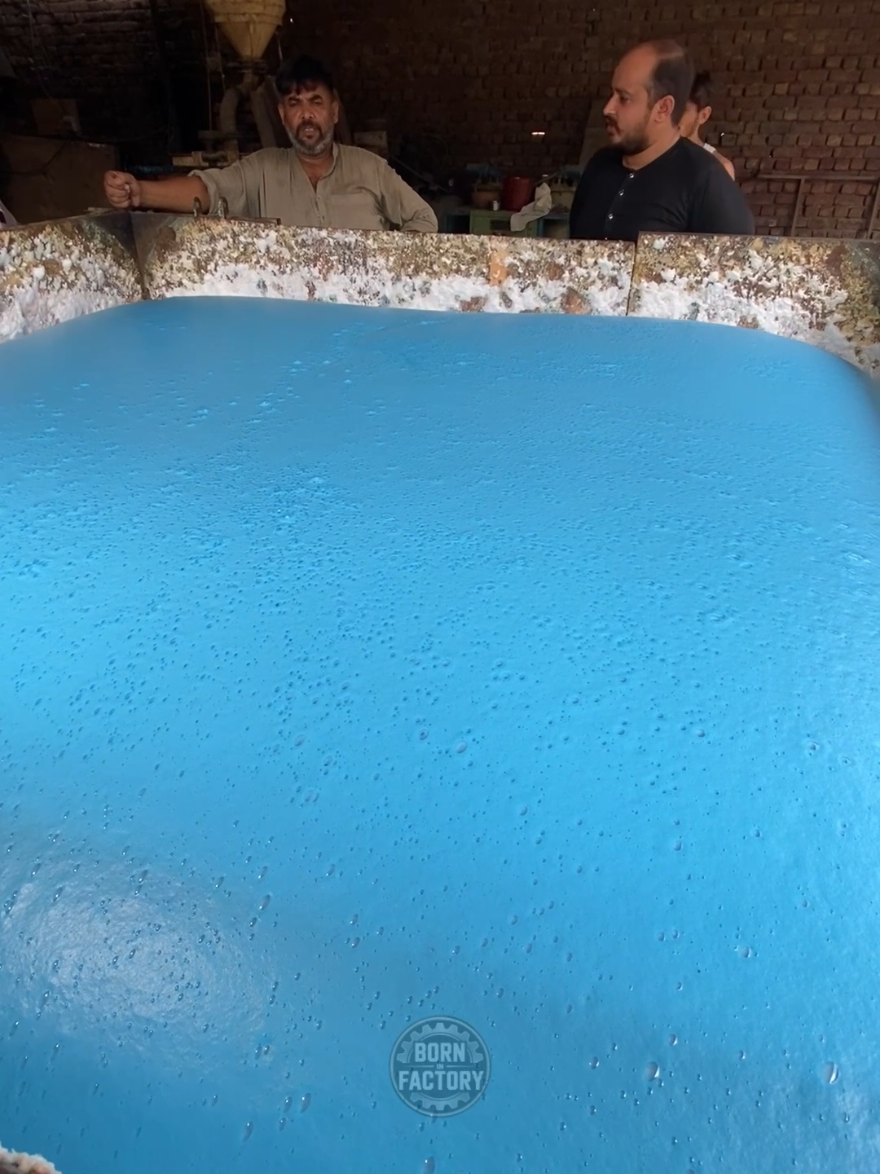 How Blue PU Sponge Are Made | Inside New York Factory Process #factory #shorts #foam 