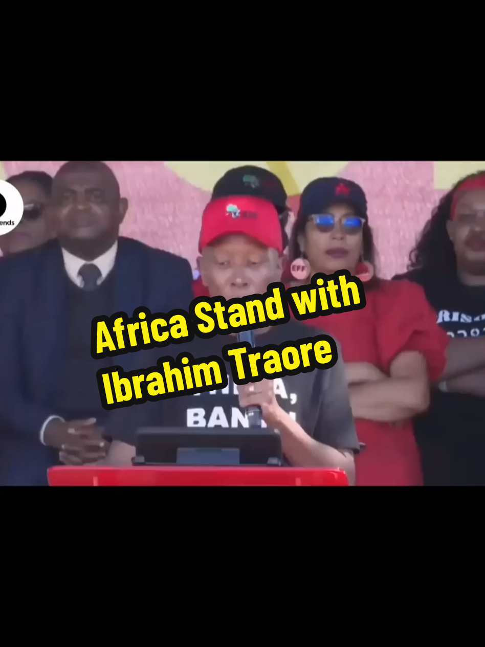 Julius Malema stands with Ibrahim Traore. #juliusmalema #ibrahimtraore #malema #ibrahimtraoré🇧🇫 #fyp 