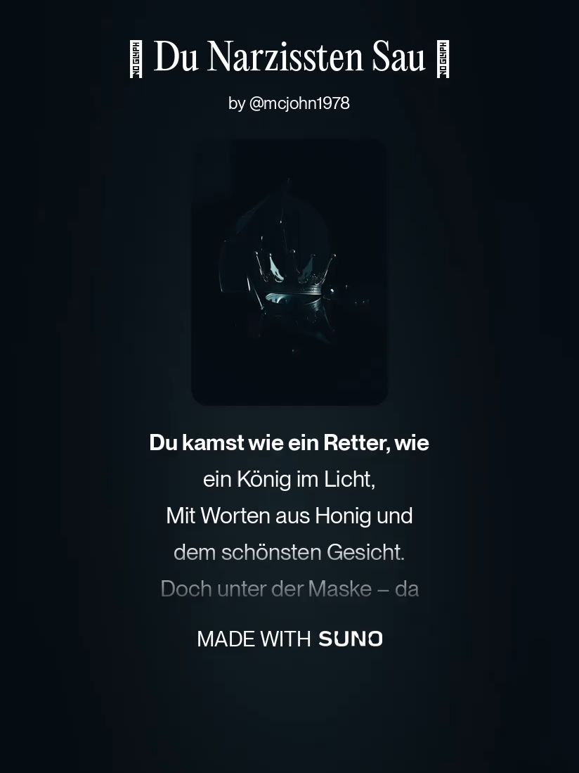 🎵 Du Narzissten Sau 🎵