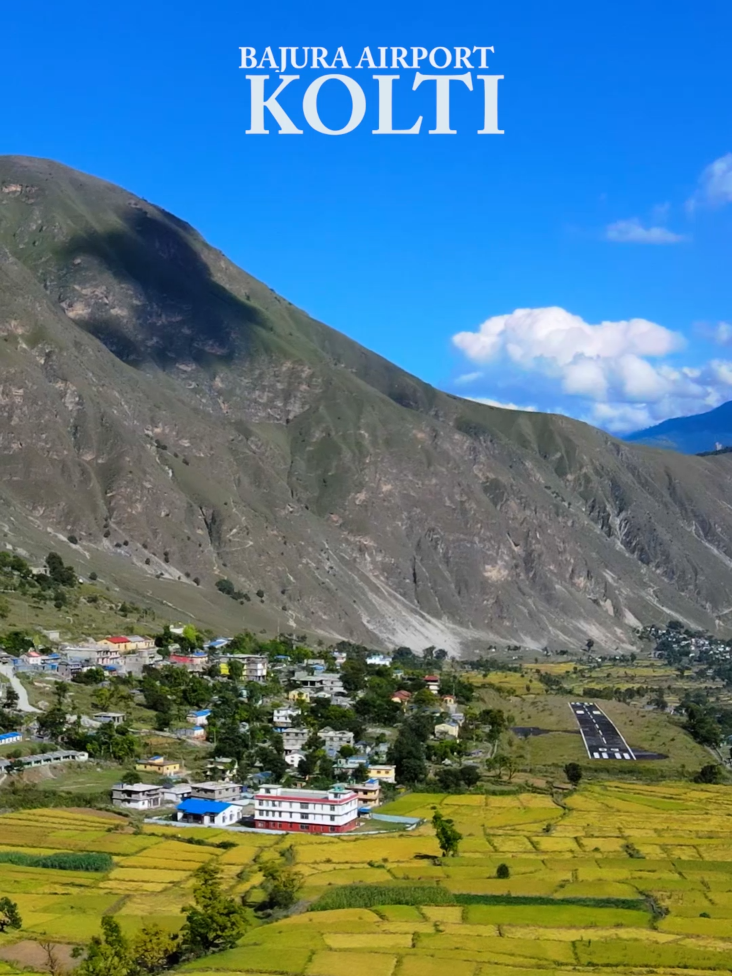 Tiny runway, big dreams — welcome to Bajura Airport, Kolti #wildbajura #kolti #HimalayanGateway #Bajura