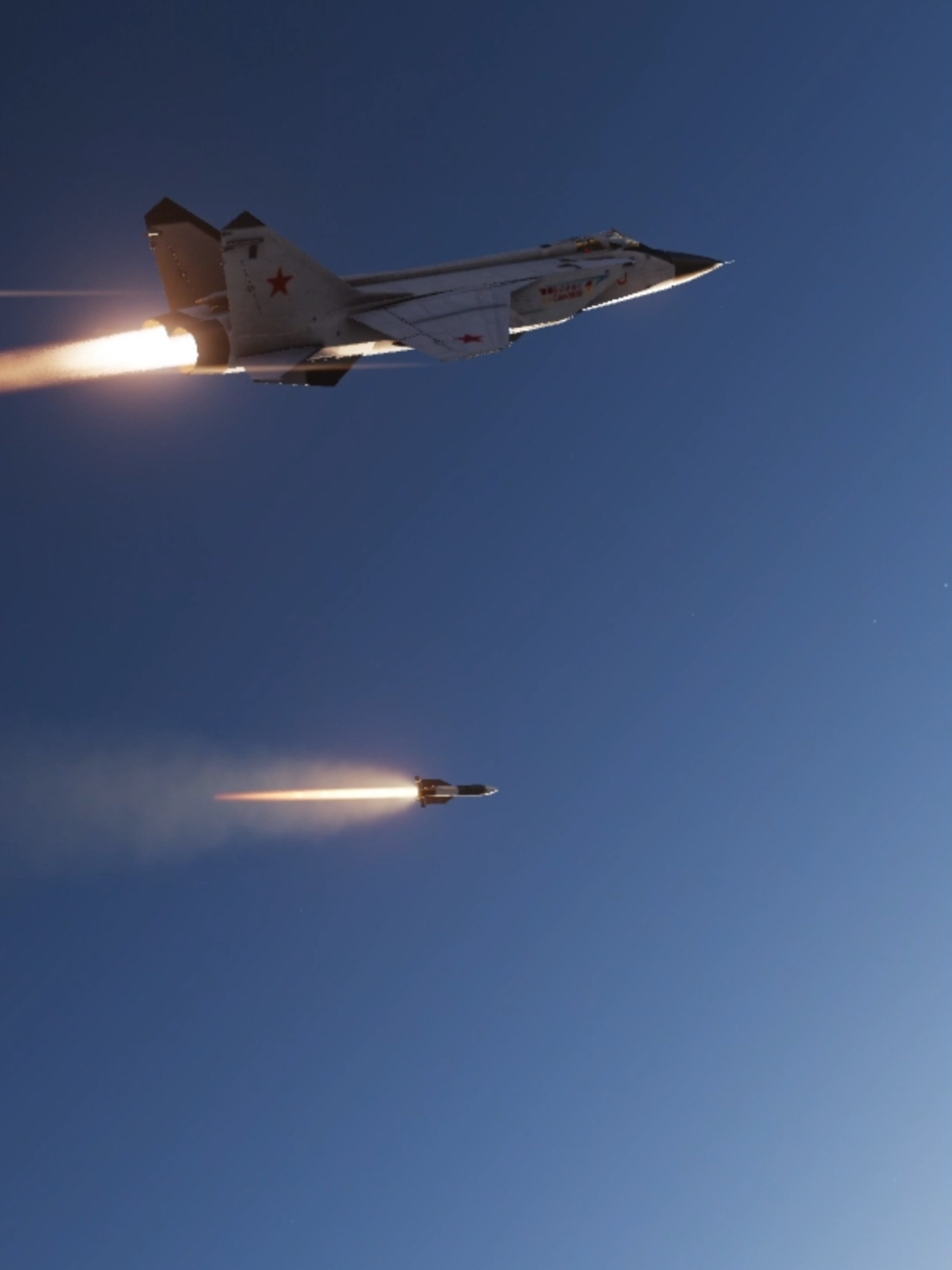 MiG-31 Foxhound Intercept INSANE SPEED! 🚀 Watch the MiG-31 Foxhound lock on and intercept like a ghost in the sky. This Cold War beast doesn’t chase — it hunts. Radar locked, target acquired... Welcome to the edge of MACH 3. 🛩️🔥 🎥 Turn up the volume. This is not your average jet footage. #mig31k#FoxhoundIntercept#MilitaryJets #JetInterceptor#Mach3#ColdWarTech#AirDominance#RussianJets#Supersonic#FighterJet#MilitaryAviation #AviationLovers#Dogfight#TopGunVibes#FastAndLoud#JetPower#ViralJets#AviationReels#AirForceElite#TikTokAviation  #AirSuperiority #Dogfight #AerialCombat #FighterJet #MilitaryAviation #JetKill #AirDominance #TopGunEnergy #MissileLock #BVRKill #DCSWorld #ModernWarfare #PilotLife #AcesHigh #SkyHunter #ViralJets #AirForcePower #CombatReady #JetPower #F15Eagle
