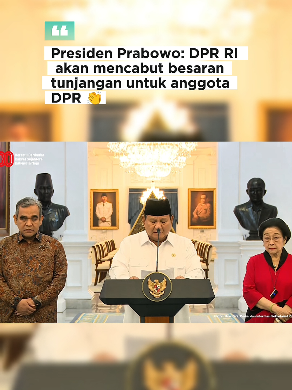 Inget, DPR harus peka dan berpihak pada kepentingan rakyat 🇲🇨👏 #fyp #indonesia🇮🇩 #prabowountukindonesia #presidenkhatulistiwa #prabowosubianto 