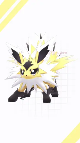 LIKE I PROMISED!! it was hard…. 🥀 2d concept by me💛  -  -  #pokemon #fakemon #3d #eeveelution #jolteon