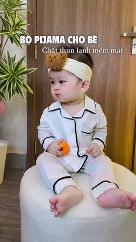 Bộ ngủ pijjam này thì bé nào mặc lên cũng xinh yêu luôn á #anhnguyetmepepsi #mebimsua #bothunlanhchobe #pijamachobe #xuhuong 