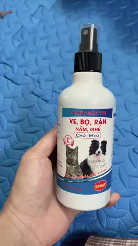 Xịt trị ve, bọ, rận trên chó và mèo #chó #mèo #trivecho 