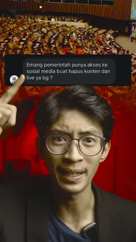 Jangan heran kalo tiba tiba live streaming dan konten hilang pas demo Pemerintah punya akses hukum buat minta platform hapus dan batasi konten yang menurut mereka 