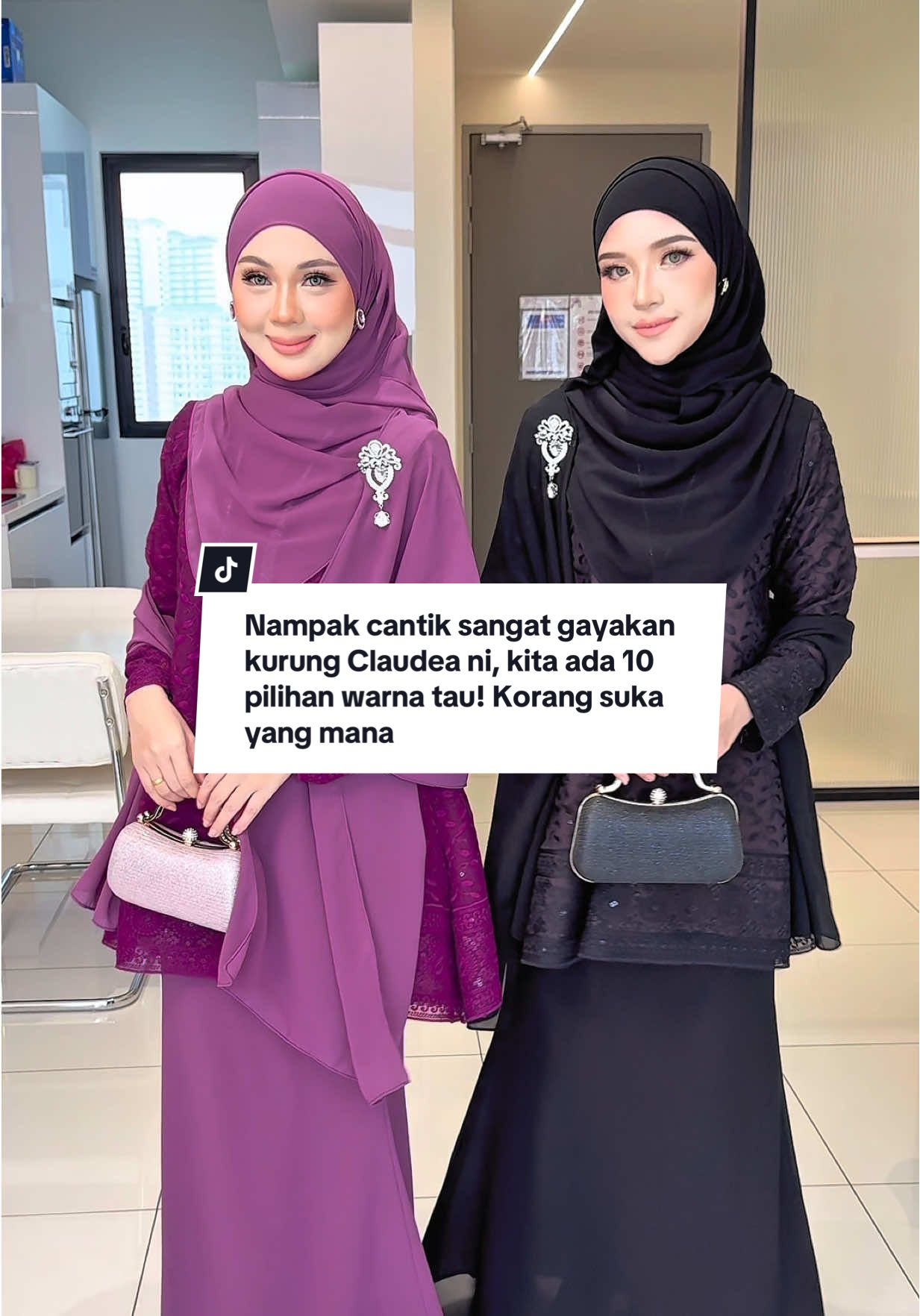 Nampak cantik sangat gayakan kurung Claudea ni, kita ada 10 pilihan warna tau! Korang suka yang mana? 🥰✨ Jomm masuk live launching esok Isnin jam 9pagi tau ‼️ #nfhboutiquegallery #kurung #kurungcantik #bajuwanita #tiktokshop 