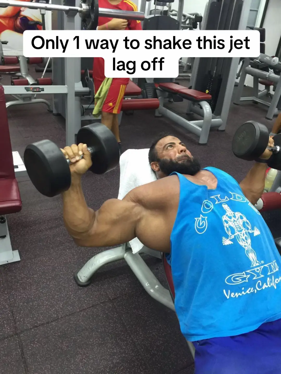 Just landed home and straight to the gym to shake  this jet lag off   Alahamdullah #chest #gym #jetlagged 