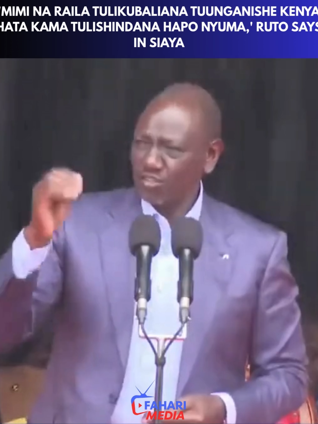'Mimi na Raila tulikubaliana tuunganishe Kenya hata kama tulishindana hapo nyuma,'Ruto Says in Siaya#kenyans #viralkenya #trendingkenya