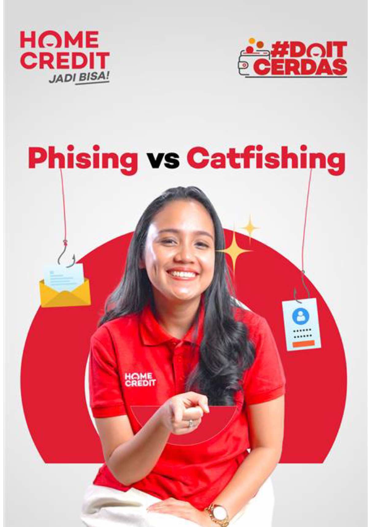 Siapa di sini yang masih suka bingung bedain phishing sama catfishing? Sini ngumpul biar jelas! Phishing itu modus buat curi data lewat link atau pesan palsu, sedangkan catfishing itu orang yang pura-pura jadi orang lain buat nipu. Dua-duanya bahaya banget lohhh dan bisa bikin kamu rugi besar! Tonton video ini sampai habis biar kamu makin paham perbedaannya. Kalau pernah nemuin atau ngalamin modus kayak gini, yuk cerita di kolom komentar. Jangan lupa share ke temanmu biar makin banyak yang waspada. Let’s #DoITCERDAS! #HomeCredit #SegampangItu #GENCARKAN2025 #BulanLiterasiKeuangan