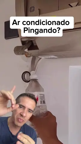 Ar-condicionado pingando? Resolve com uma garrafa pet! . . . . #DicaCaseira #ArCondicionado #LimpezaAC #TruqueÚtil  #CapCut 