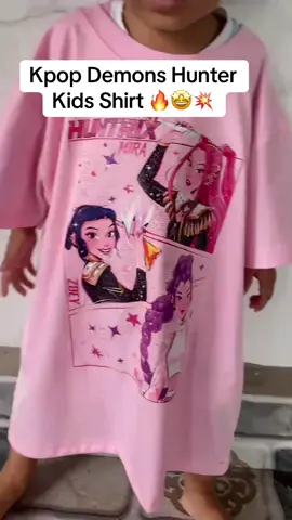 Kpop Demon Hunters Kids Shirt 😝🔥🤩🔥#fyp #kpop #kpopdemonhunters #demonhunter #hunter #sajaboys #huntrix #sajaboys #mira #rumi #zoey #kids #hunterxhunter #kidsfashion #viralvideo #trending #tiktokshop #falldealsforyou 
