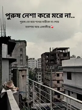 পুরুষ নেশা করে মরে না.. পুরুষ তো মরে শখের নারীকে না পেয়ে হতাশায় আর একাকীত্বে❤️‍🩹 #viralvideo #capcut #fyp #viraltiktok #fyppppppppppppppppppppppp 