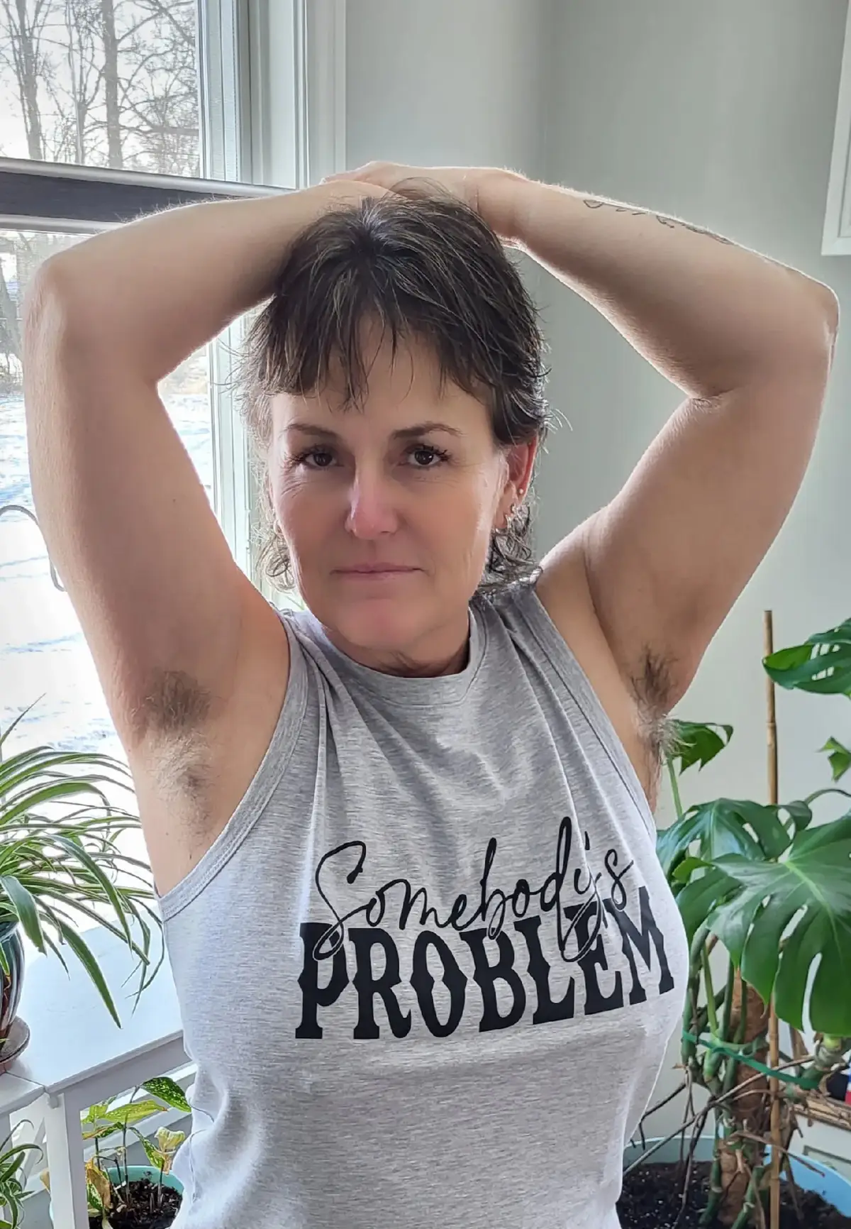 #naturalbeauty #naturalhairy #hairywomen #hairyarmpits #noshavenoshame 