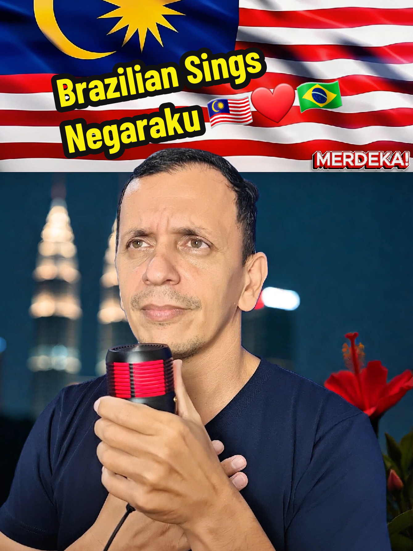 🇧🇷 A Brazilian voice 🎤 🇲🇾 A Malaysian soul ✨️ With love and respect, I sing Negaraku, the national anthem of Malaysia, on this special Day.  Happy Merdeka Day, Malaysia!  🇲🇾❤️🇧🇷🫡 #merdeka2025 #merdeka #viralmalaysia #malaysiaprihatin #negaraku 