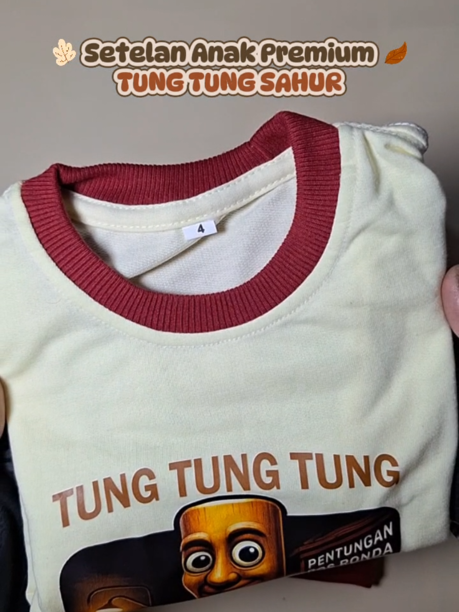 Setelan anak premium tung tung sahur. #bajuanaktungtungsahur #setelananaktungtungsaur #setelananak 