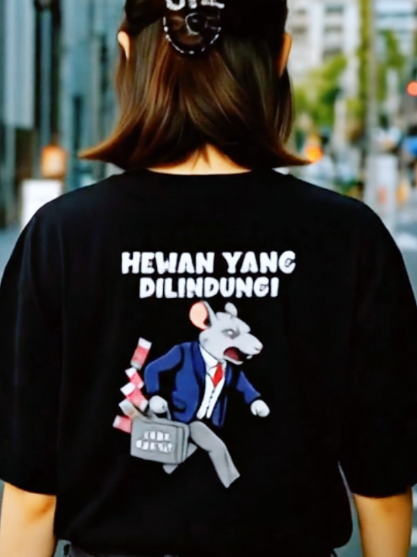 beli klik disini 👉@inspiroutfit👈 #hewanyangdilindungi #kaosviral #wibgajian #demodpr #tikusberdasi 