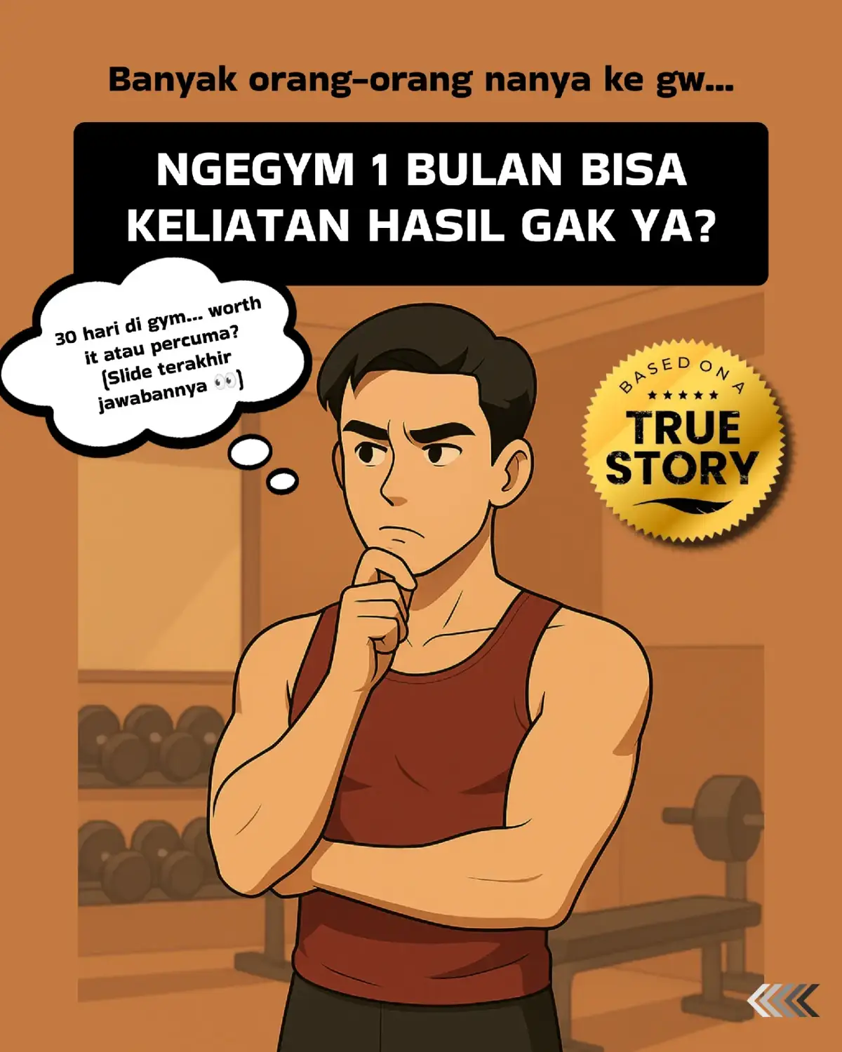 ➡️ 1 bulan: badan mulai kerasa lebih enteng, tidur lebih nyenyak, tenaga naik. ➡️ 3 bulan: otot mulai kebentuk, lemak turun, orang sekitar mulai notice. ➡️ 1 tahun: badan berubah total, bukan cuma fisik tapi juga mental. Lu lebih disiplin, lebih percaya diri, dan energi buat hidup beda level. 🔥 Gym itu bukan sulap, tapi proses. Yang kuat bukan cuma ototnya, tapi konsistensinya. Jangan tunggu motivasi datang, bikin diri lu disiplin. Sebulan bisa bikin lu ngerasa beda. 3 bulan bikin orang notice. 1 tahun bikin lu nggak dikenali lagi. 💪 👉 Jadi, lu mau mulai kapan? #foryou #fyp #gym #inspirasi #gymtips 