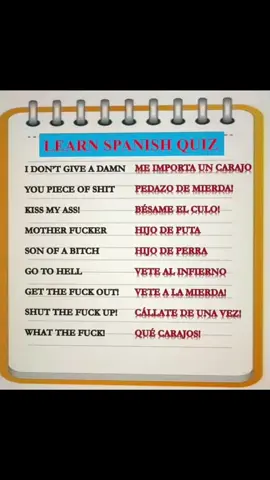 Learn Spanish and English  Useful Phrases 🤬🤬 #learnspanish #spanishteacher #easyspanish #spanishquiz 