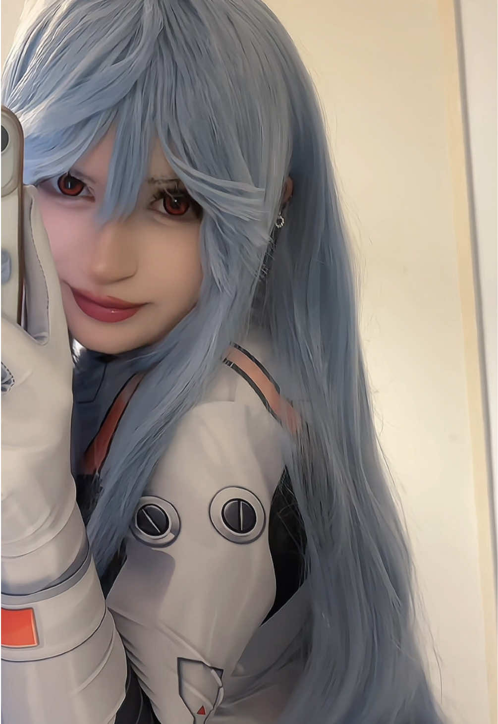 I‘m not nonchalant enough for rei..  Messy rei costest, can’t wait to really shoot her 😭 #reiayanami #evangelion #cosplay #reicosplay #costest 