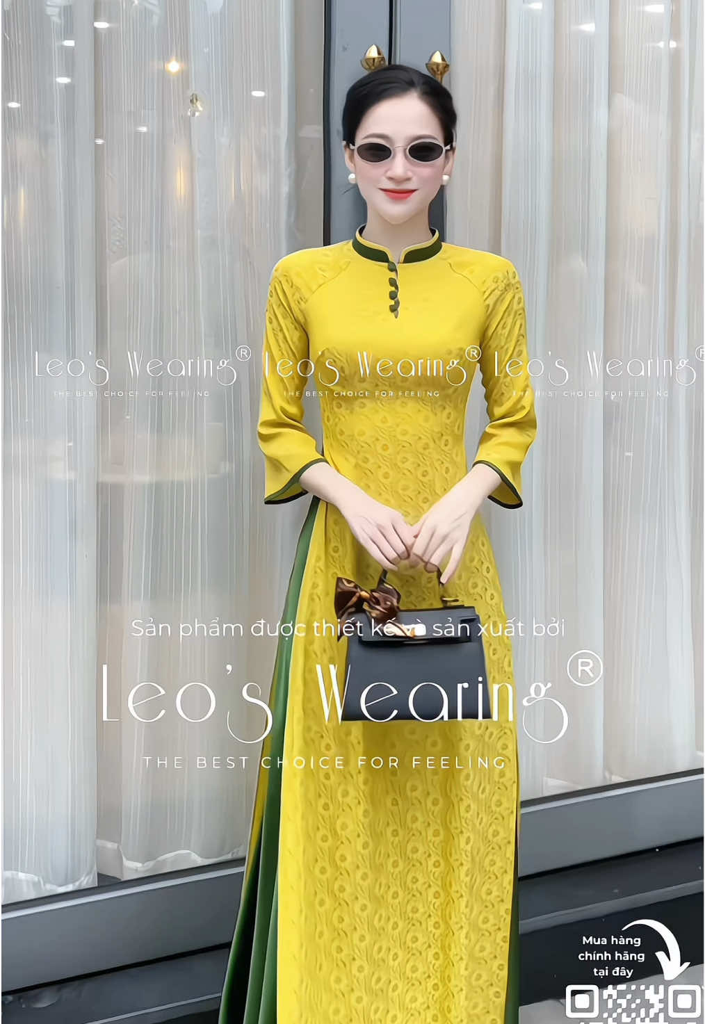 Sang trọng mà tinh tế, chiếc áo dài truyền thống #aodai #aodaithietke #aodaivietnam #aodaicachtan #leoswearingaodai 
