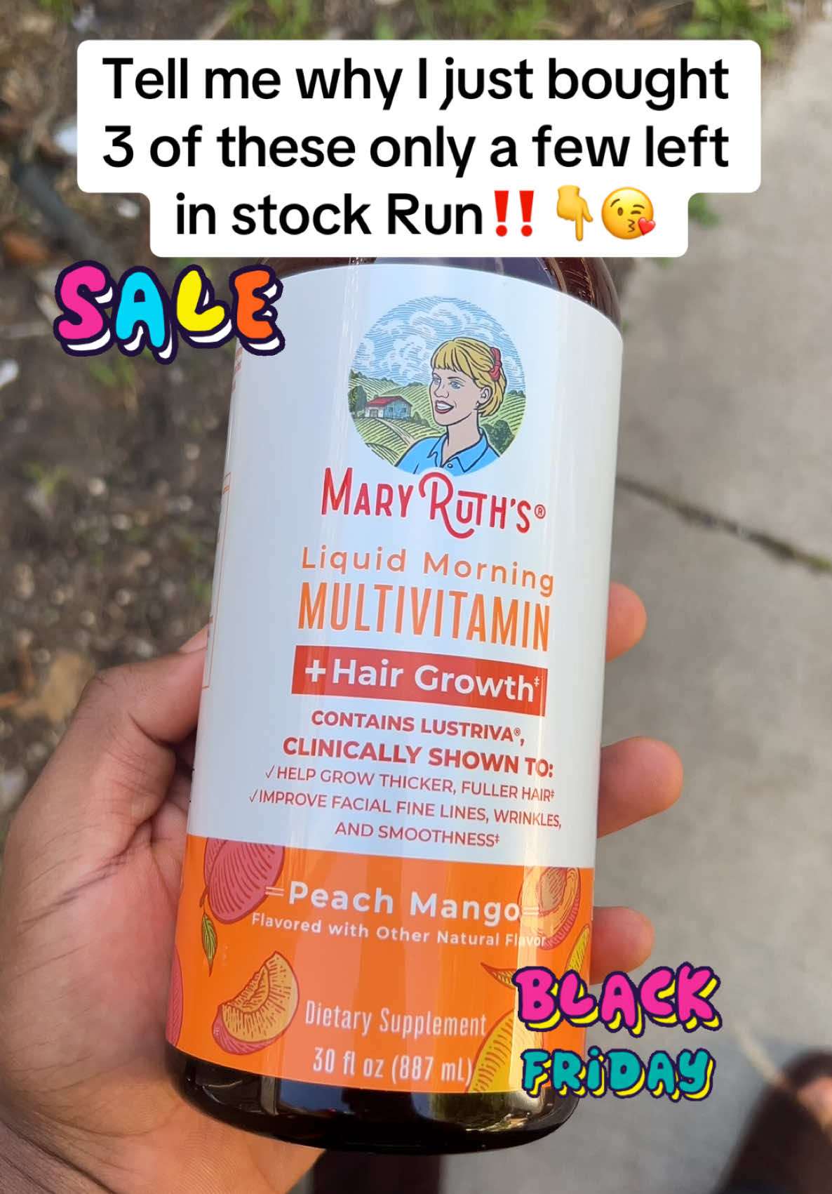 Multivitamin Supplement  MaryRuth's Liquid Multivitamin + Hair Growth - Clinically Tested Lustriva for Thicker Hair i... 