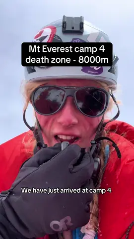 immediately after arriving at camp 4 after 8 hours of climbing from camp 3 #everest #fyp #viral #foryou #climbing 