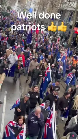 That’s some insane crowd length at today’s events marching up towards Parliament House in Melbourne 