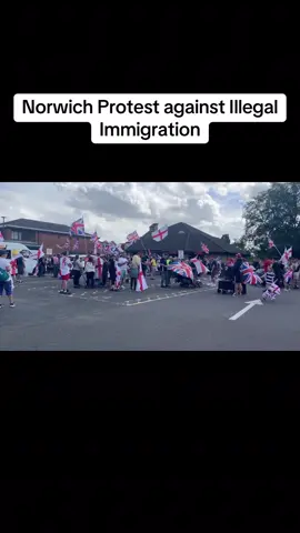 Norwich Protest against Illegal Immigration #fyp #uktiktok #migrants #norwich 