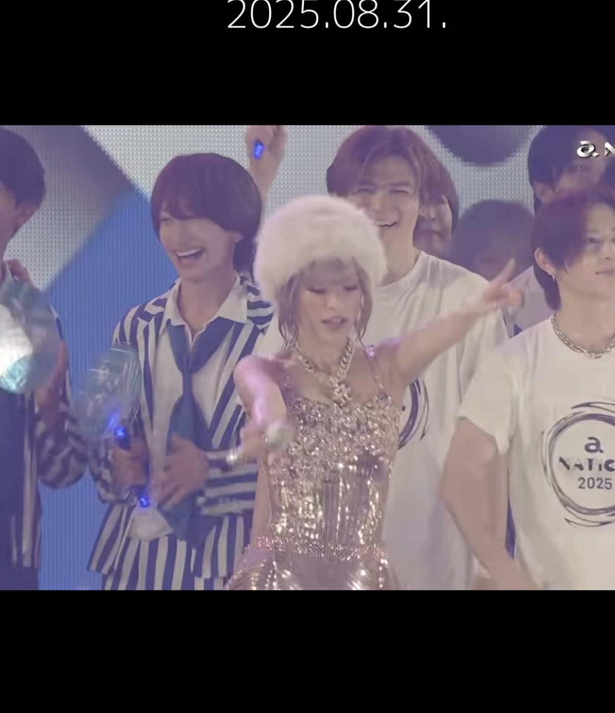 2025.08.31. a-nation 2025 エンディング special lineup あゆ観ながら懐かしさに浸ってたら、エンディングで全アーティスト勢揃い🥹💖 あゆと山田くんとつばさくんが同じ画面に写ってて大興奮でした🤦🏻‍♀️！ a-nation最高🫶🏻💓 #a_nation  #MATSURI  #heysayjump  #浜崎あゆみ #小野寺翼