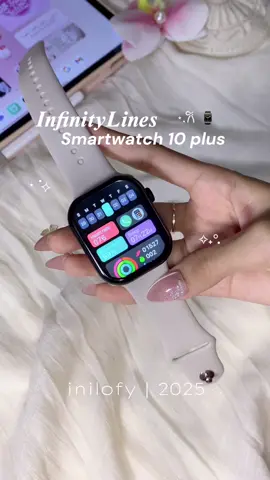 smartwatch 10 plus free 8 strap, rekomended bgt sih bisa buat kado!!😍🫶🏻 #smartwatch #infinity #jamtangan 
