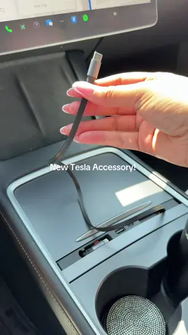 Tesla Retractable Charger! Say goodbye to all of those cords! #tesla #teslaaccessories #teslatok #modely #tiktokfinds 
