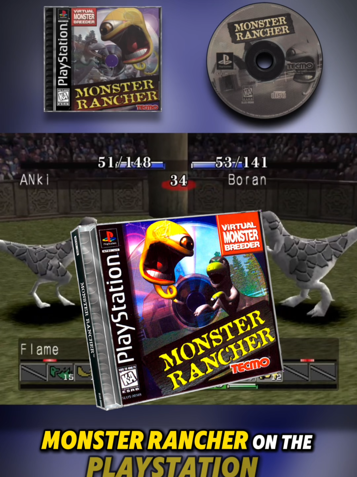 Monster Rancher Might Be the Most Underrated Monster Game Pokémon may have ruled the ’90s… but Monster Rancher dared to be different. Instead of catching monsters, you generated them from CDs and raised them like living creatures. It was quirky, emotional, and way ahead of its time. Still underrated today, but thanks to the remasters, a new generation can finally play it. #MonsterRancher #PS1 #RetroGaming #UnderratedGames #jrpg #rpg
