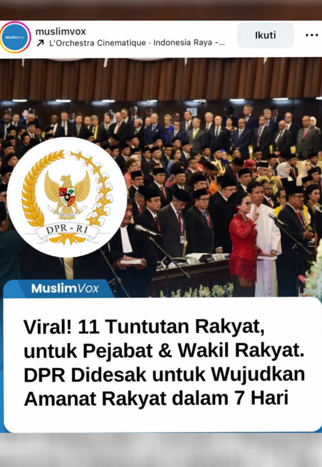 11 Tuntutannya utk wakil rakyat & pejabat. DPR didesak utk mewujudkan dalam waktu 7 hari.  Walaupun sementara satu persatu udah mulai bakal diwujudkan dg memecat wakil rakyat yg lagi disentil oleh rakyat beserta penghapusan tunjangan dan uang jalan2 buat Wakil Rakyat serta pembunuh AFFAN KURNIAWAN katanya Akan dihukum (semoga terwujud bukan hanya omon2 atau sementara doang demi menenangkan rakyat yg lagi marah ya…  #viral #11 #tuntunan #rakyat #utk #wakil #rakyat #dan #pejabatnya #dinegarakonoha #fyp #fyppppppppppppppppppppppp #fypシ゚viral🖤tiktok 